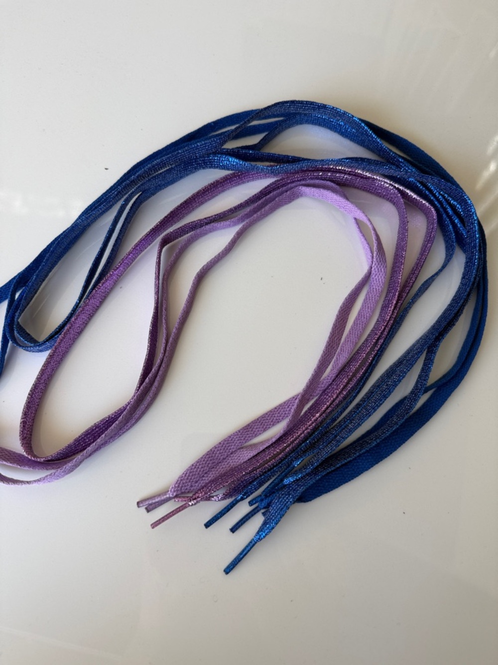 Blue and Purple Shimmer Shoelace Bundle
